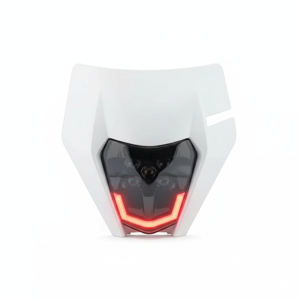Plaque blanche DRL rouge