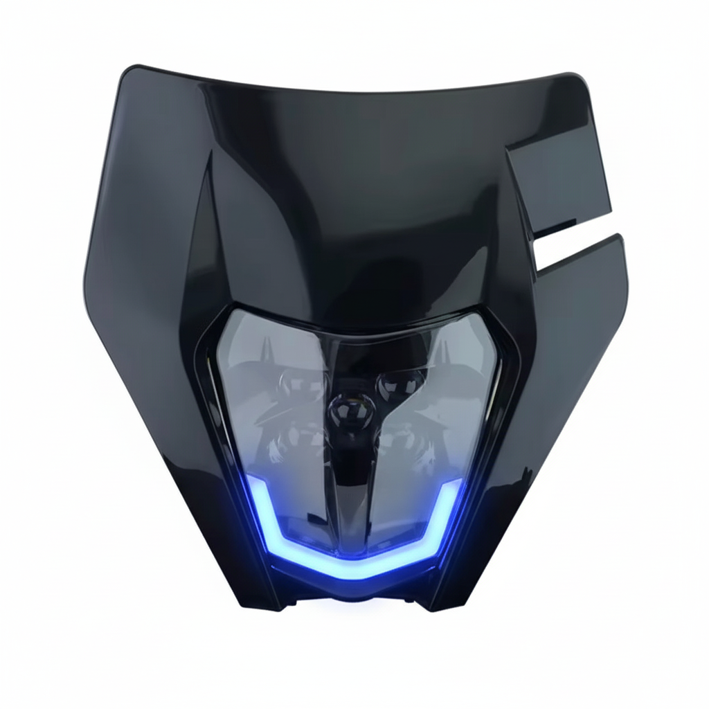 Plaque noire DRL bleu