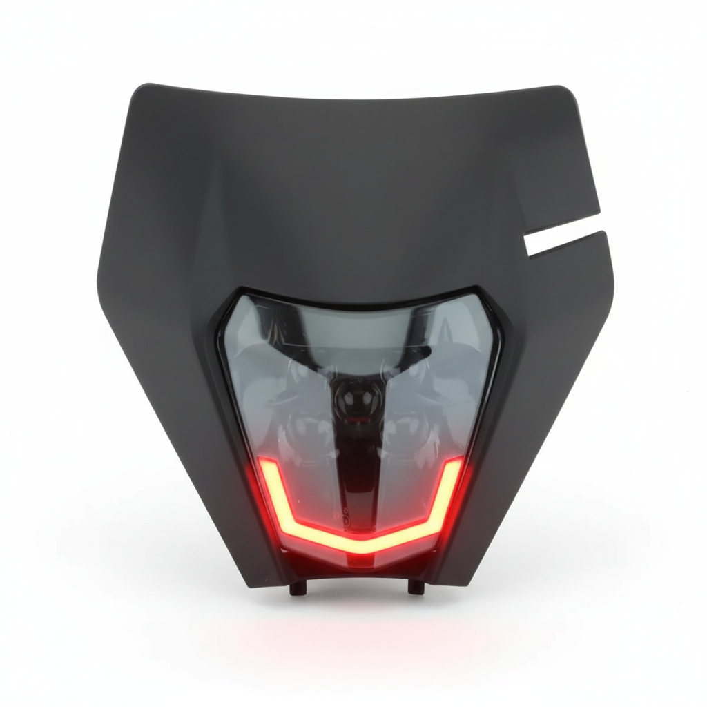 Plaque noire DRL rouge