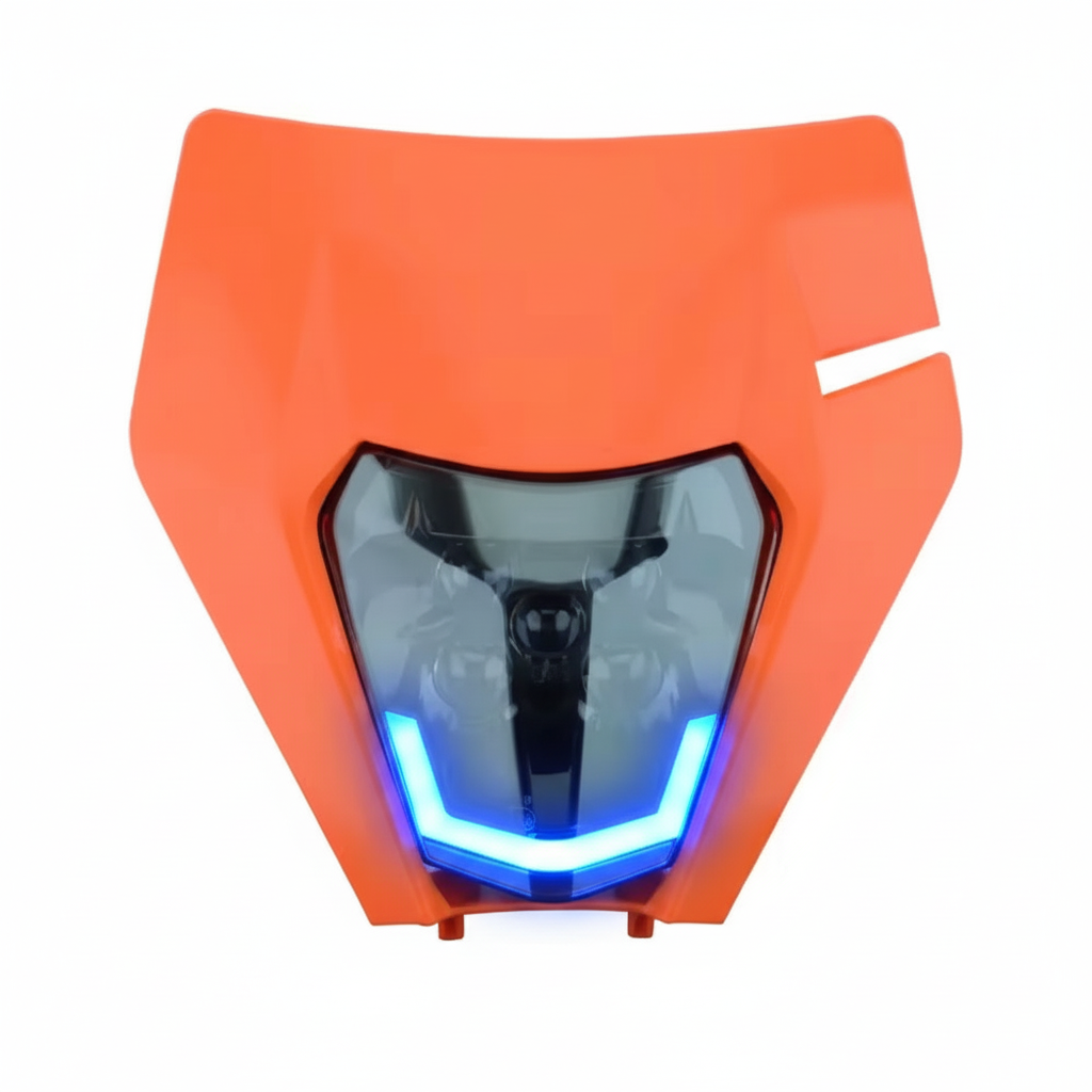 Plaque orange DRL bleu