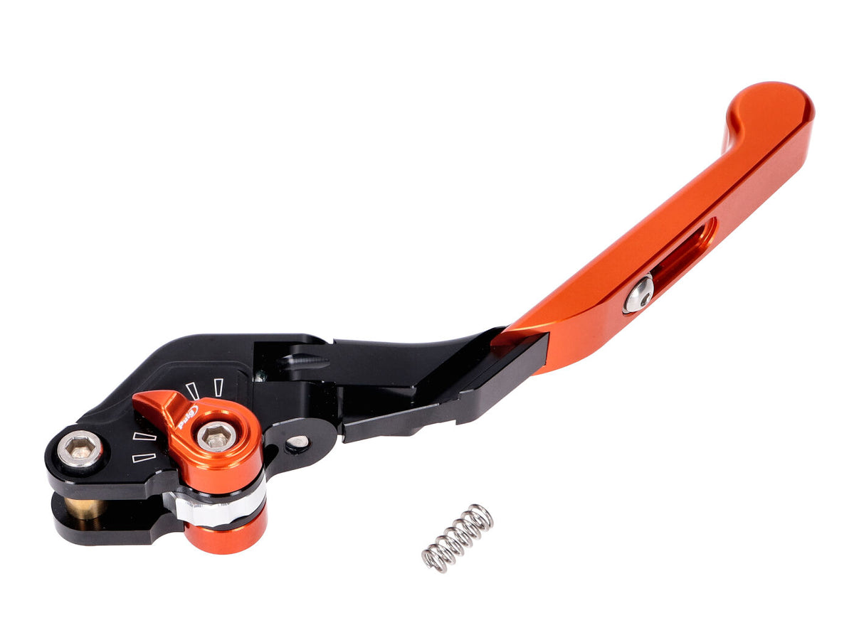 Levier de frein avant Puig 3.0 réglable, pliable, longueur ajustable - orange noir