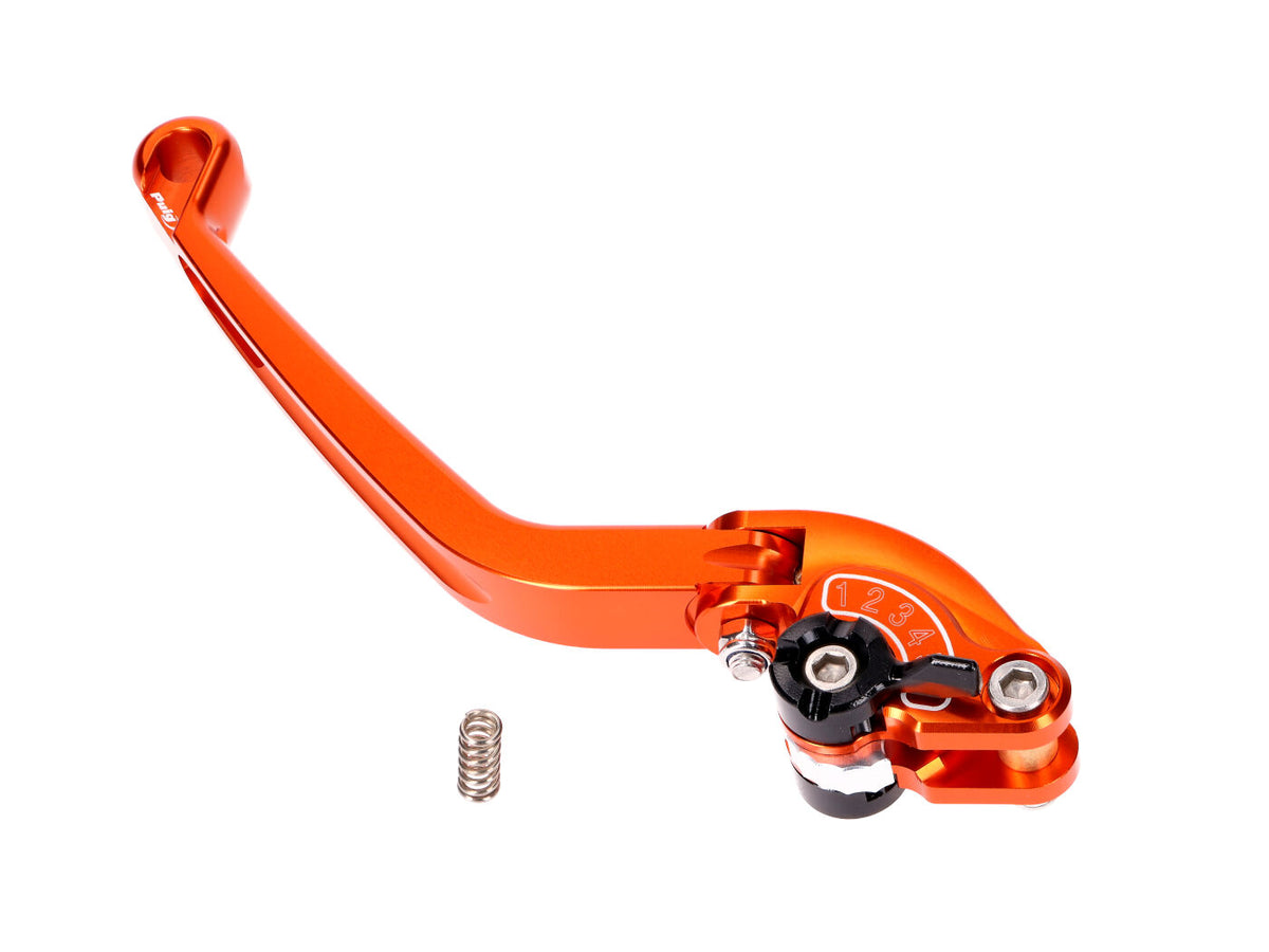 Levier dÂ´embrayage / levier de frein Puig 2.0 arrière réglable, pliable - orange noir
