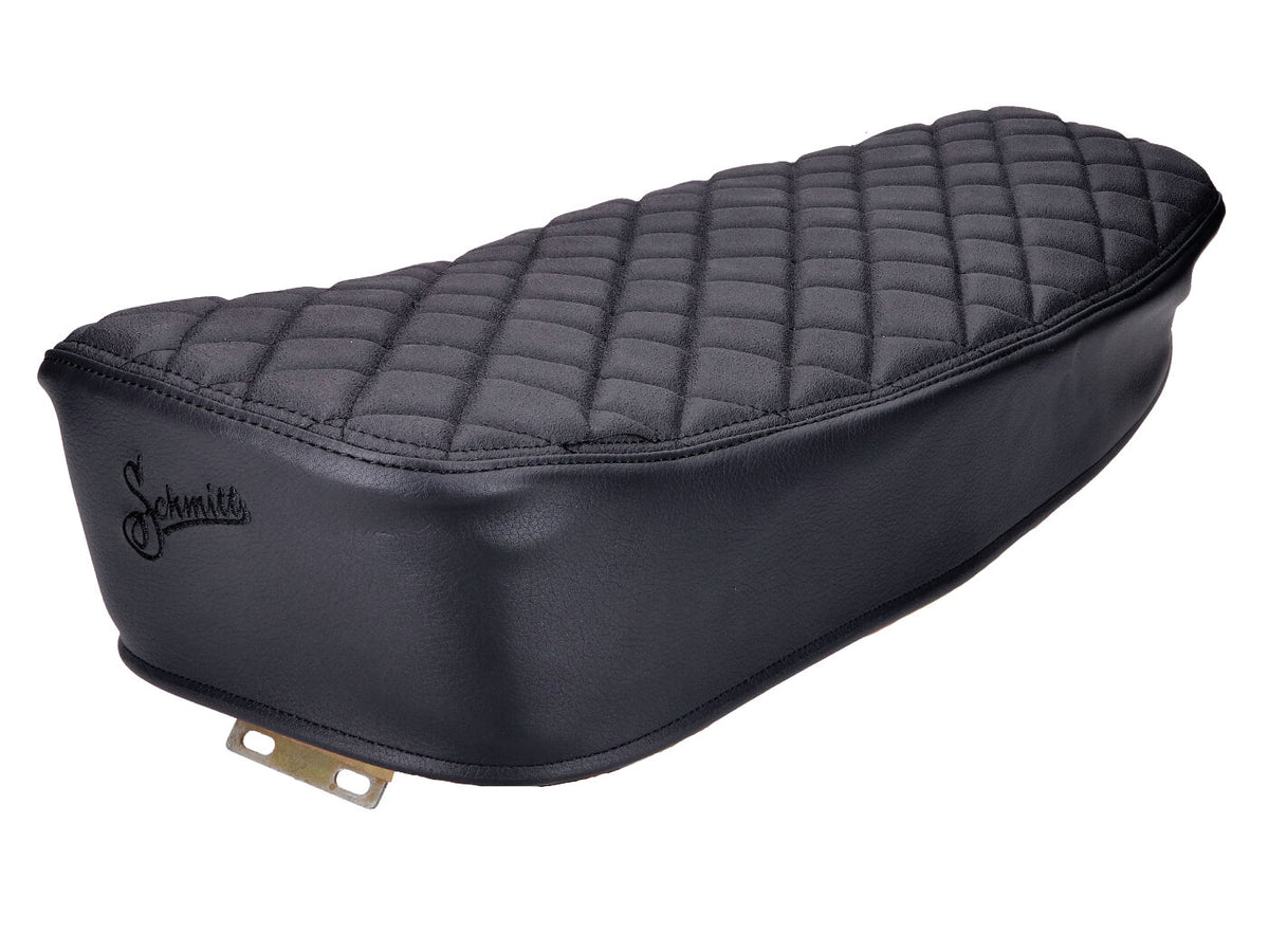 Housse de selle Schmitt Rauteppt, noir / noir pour Simson S50, S51, S70