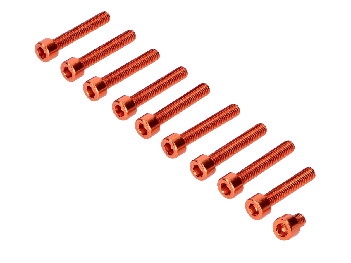 Jeu de vis de couvercle de moteur Schmitt orange pour Simson S50, S51, S70, S53, S83 Enduro
