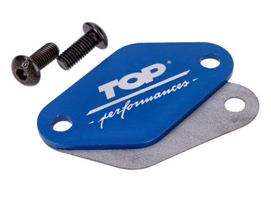 Cache pompe à huile Top Performances bleu pour Minarelli AM6, Derbi