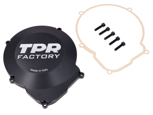 Couvercle TPR Factory cache allumage sur le carter moteur noir pour Minarelli AM6 50ccm LC, Aprilia RS, Beta RR, Peugeot XPS
