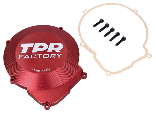 Couvercle TPR Factory cache allumage sur carter moteur rouge pour Minarelli AM6 50ccm LC, Aprilia RS, Beta RR, Peugeot XPS