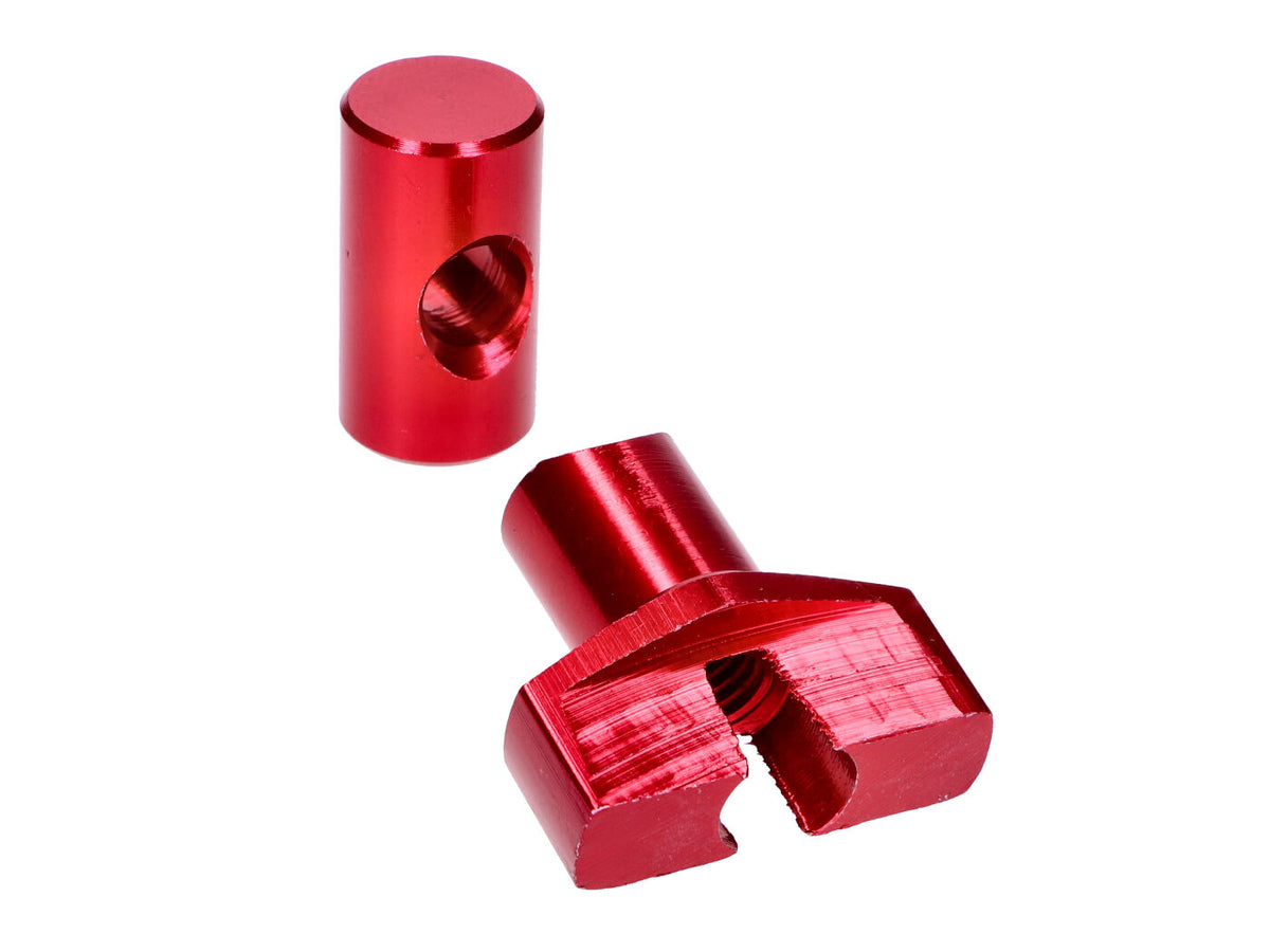 kit de rÃ©glage du cÃ¢ble de frein aluminium rouge - universel