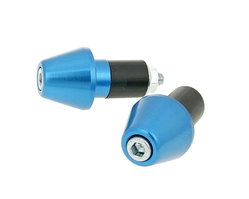 Amortisseur de vibrations en bout de guidon court 17,5mm - bleu