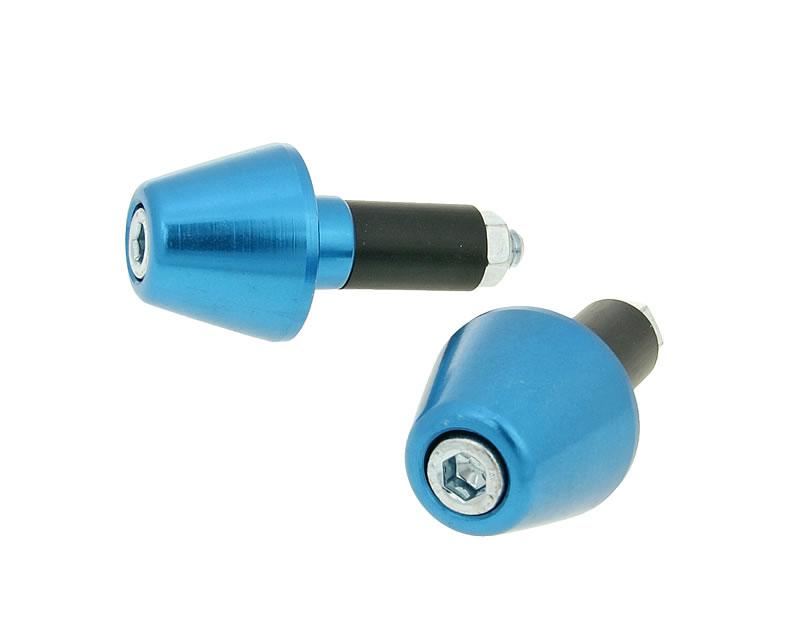 Amortisseur de vibrations en bout de guidon court 13,5mm - bleu