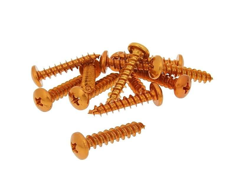 Jeu de vis 12 piÃ¨ces revÃªtement orange - 6x30