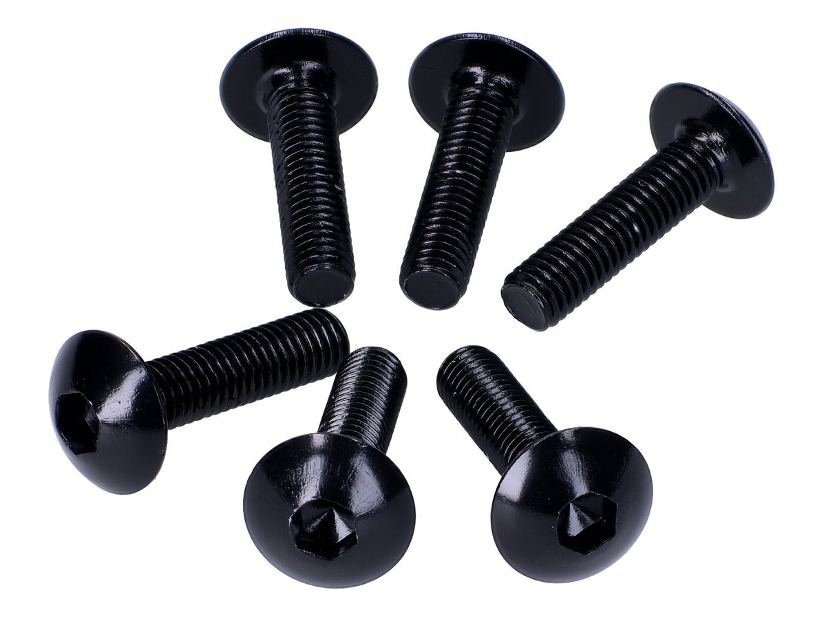 Schraubensatz 6 Stück Verkleidung schwarz - M5x20