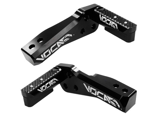 Repose-pieds Voca Racing CNC-alu noir pour Pitbike YCF Minimotard Pitbikes comme ZS 155, Daytona 190, ZS 190, YX 160, SM 90