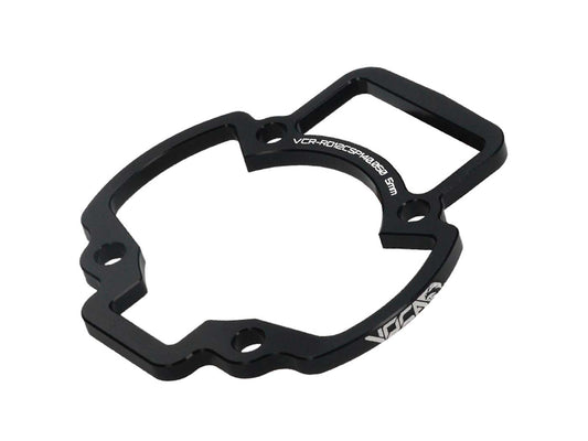 Spacer / plaque dÂ´écartement pied de cylindre Voca CNC 50ccm 5mm pour Piaggio