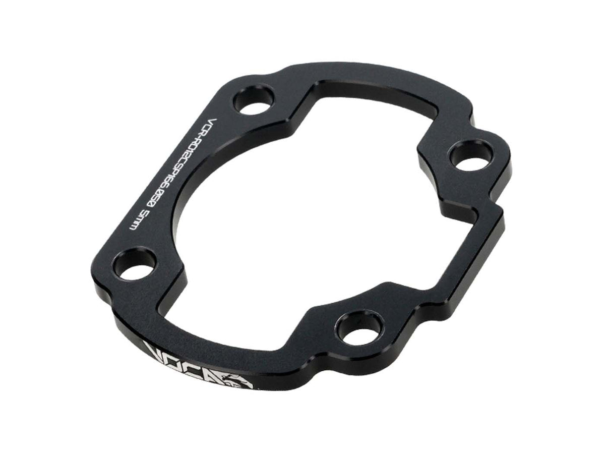 Spacer / plaque dÂ´écartement pied de cylindre Voca CNC 50ccm 5mm pour Minarelli couché