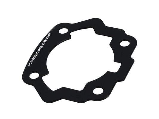 Spacer / plaque dÂ´écartement pied de cylindre Voca CNC 50ccm 2mm pour Derbi Euro2