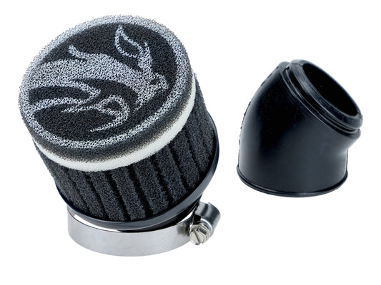 Filtre à air VOCA Race 48mm noir, blanc pour PWK, carburateur à glissière plate