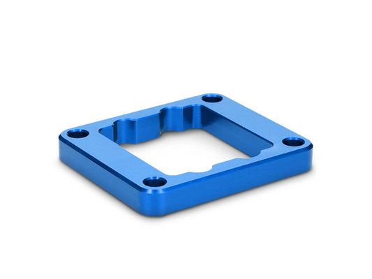 Spacer / plaque dÂ´écartement bloc membrane Voca CNC 10mm bleu pour Yamaha DT 50
