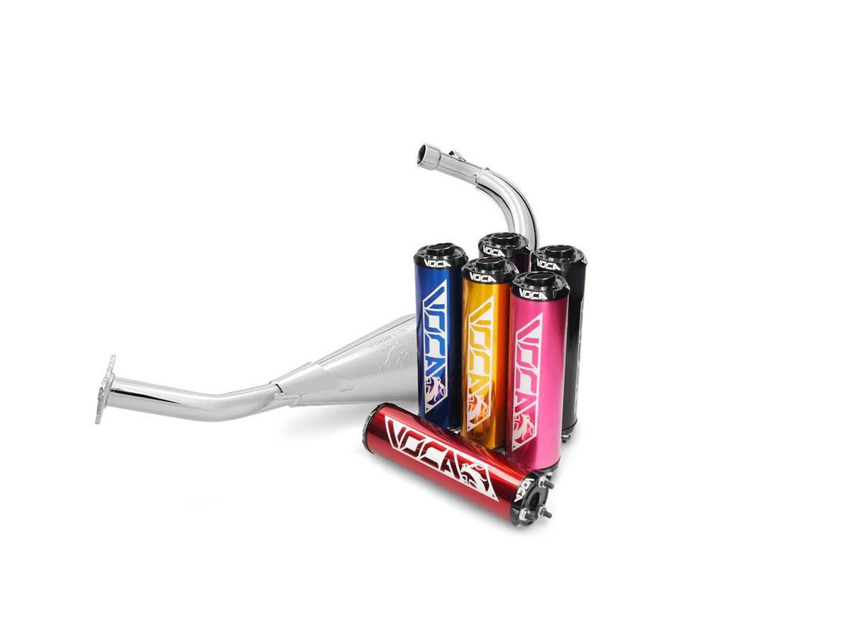 Pot dÂ´échappement Voca chromé 50/70cc pour Sherco 50, SM-R, SE-R