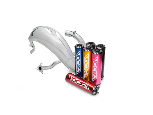 Pot dÂ´échappement Voca Cross chromé 50/70cc pour Sherco 50 SM-R, SE-R
