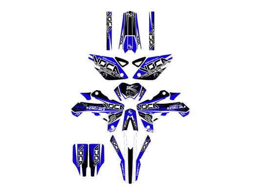Kit déco / stickers Voca Bestia bleu pour Rieju MRT 50