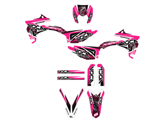 Kit déco / stickers Voca Bestia rose pour Sherco 50