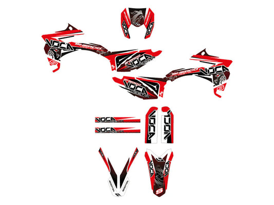 Kit déco / stickers Voca Bestia rouge pour Sherco 50