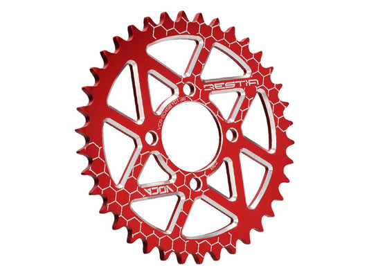 Pignon Voca CNC 38 dents 420 rouge pour Yamaha DT 50