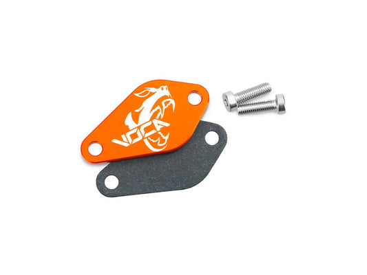 Cache pompe à huile VOCA Style orange pour Minarelli AM6, Derbi EBE, EBS, D50B