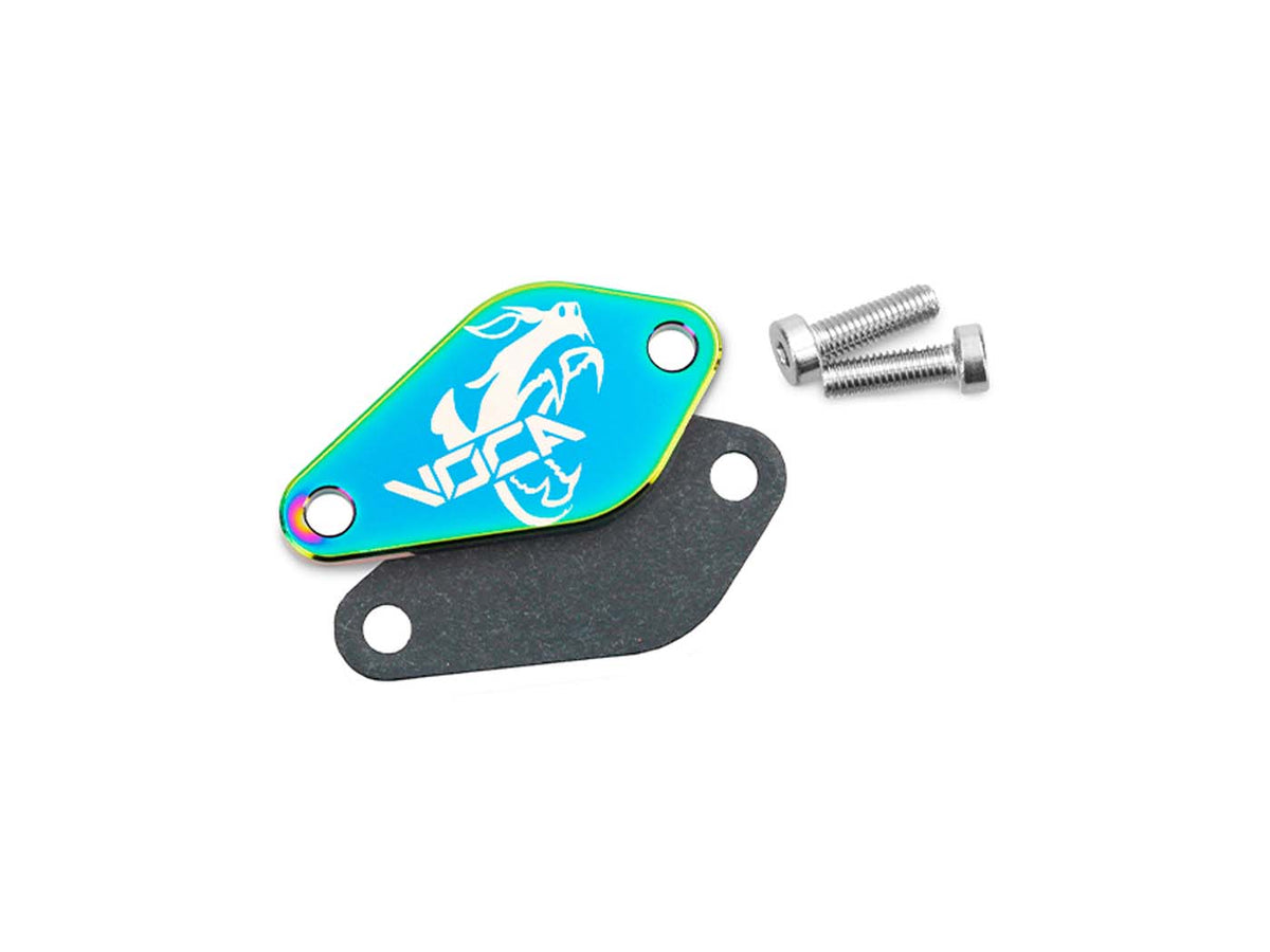 Cache pompe à huile VOCA Style titane pour Minarelli AM6, Derbi EBE, EBS, D50B