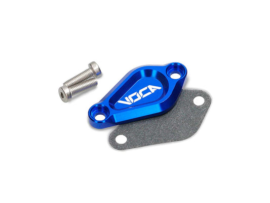 Cache pompe à huile VOCA EVO bleu pour Minarelli AM6, Derbi EBE, EBS, D50B