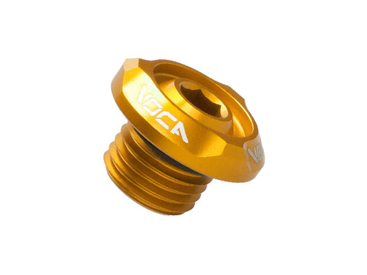 Bouchon de remplissage dÂ´huile Voca Racing M14x1,5mm or pour Minarelli couché