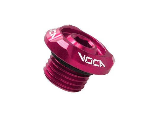 Bouchon de remplissage dÂ´huile Voca Racing M14x1,5mm rose pour Minarelli couché