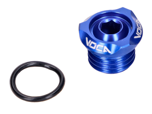 Bouchon de remplissage dÂ´huile VOCA V2 CNC bleu pour Minarelli AM, Generic, KSR-Moto, Keeway, Motobi, Ride, 1E40MA, 1E40MB