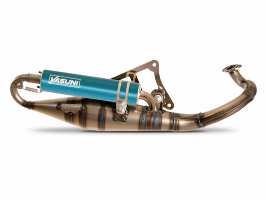 Echappement Yasuni R-PRO bleu pour Peugeot couché, Ludix, Vicacity, Derbi Hunter